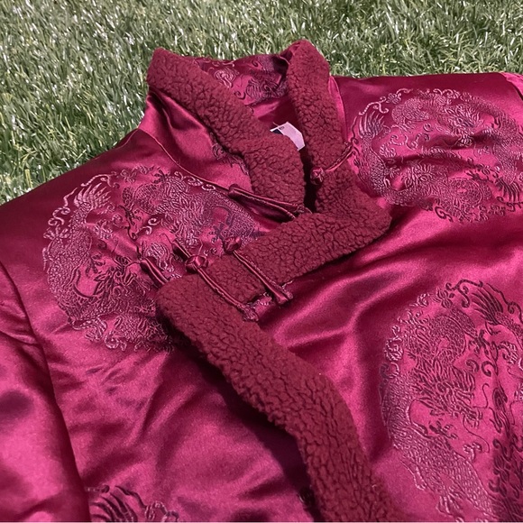 Vintage Silk Mandarin Collar Handmade Jacket - Picture 2 of 3